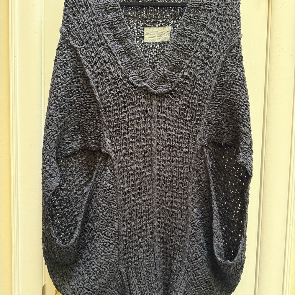 All Saints Gray Cape Jacket Cozy Knit